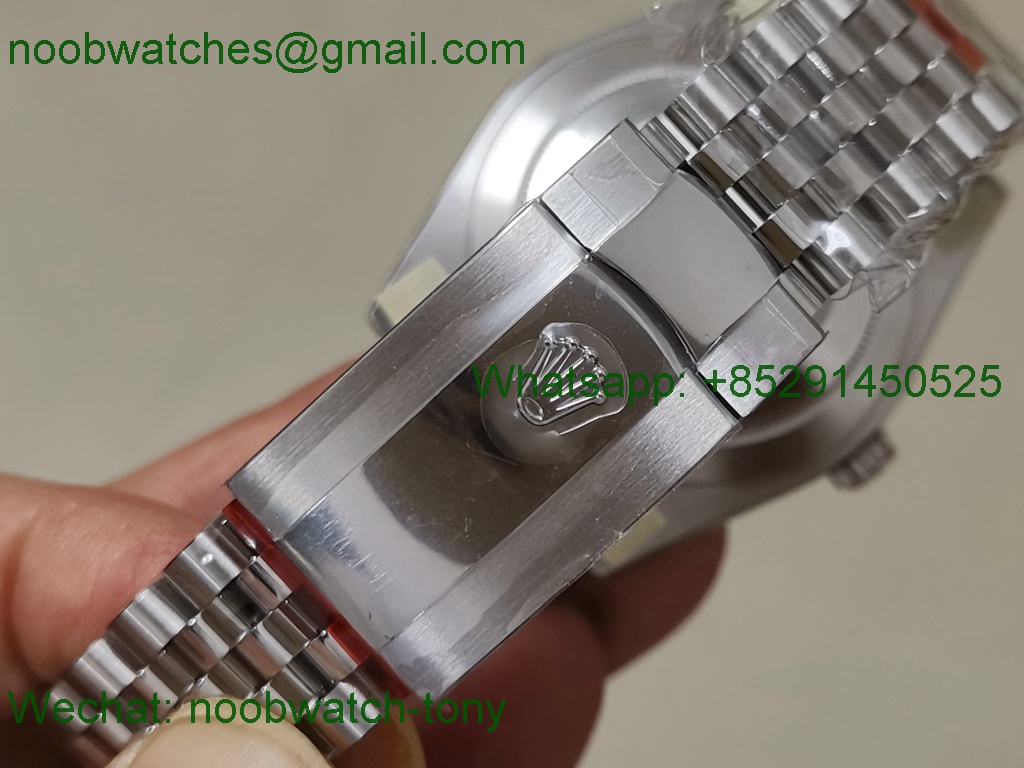 Replica Rolex Datejust 126334 41mm 904L Gray Dial Wimbledon VSF 1:1 Best VS3235 Jubilee 