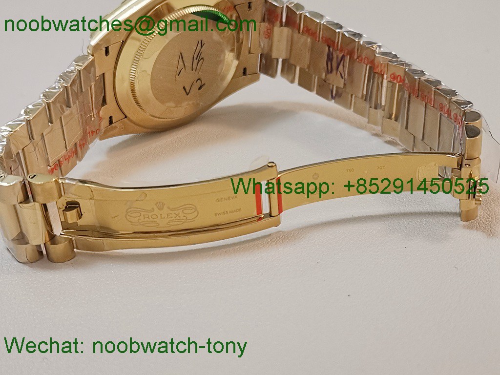 Replica ROLEX DayDate 228238 40mm Yellow Gold White Dial GMF 2836 Tungsten Heavy Version