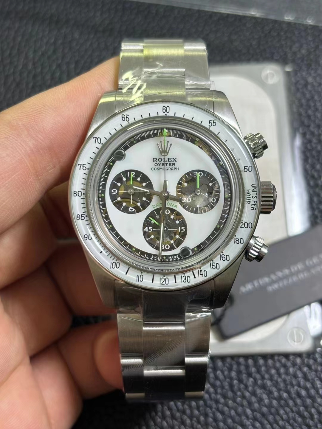 Replica Rolex Daytona ADG Artisans de Genève White Dial 4130 SuperClone