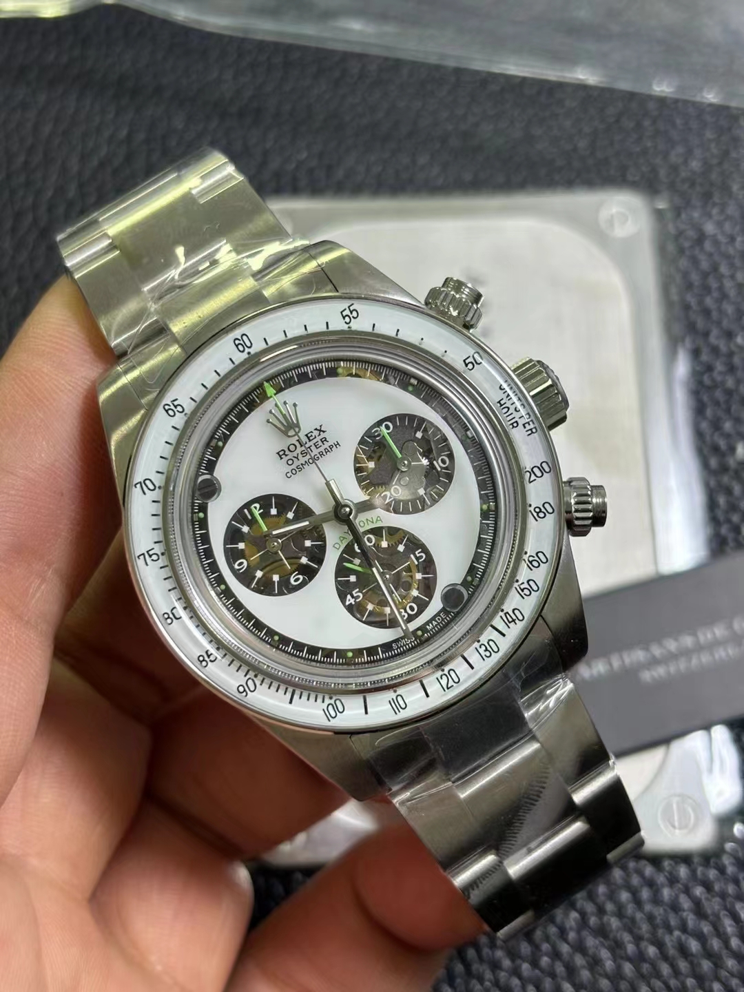 Replica Rolex Daytona ADG Artisans de Genève White Dial 4130 SuperClone