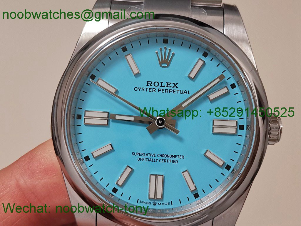 Replica Rolex Oyster Perpetual 124300 41mm Tiffany Dial Clean VR3230 SuperClone 