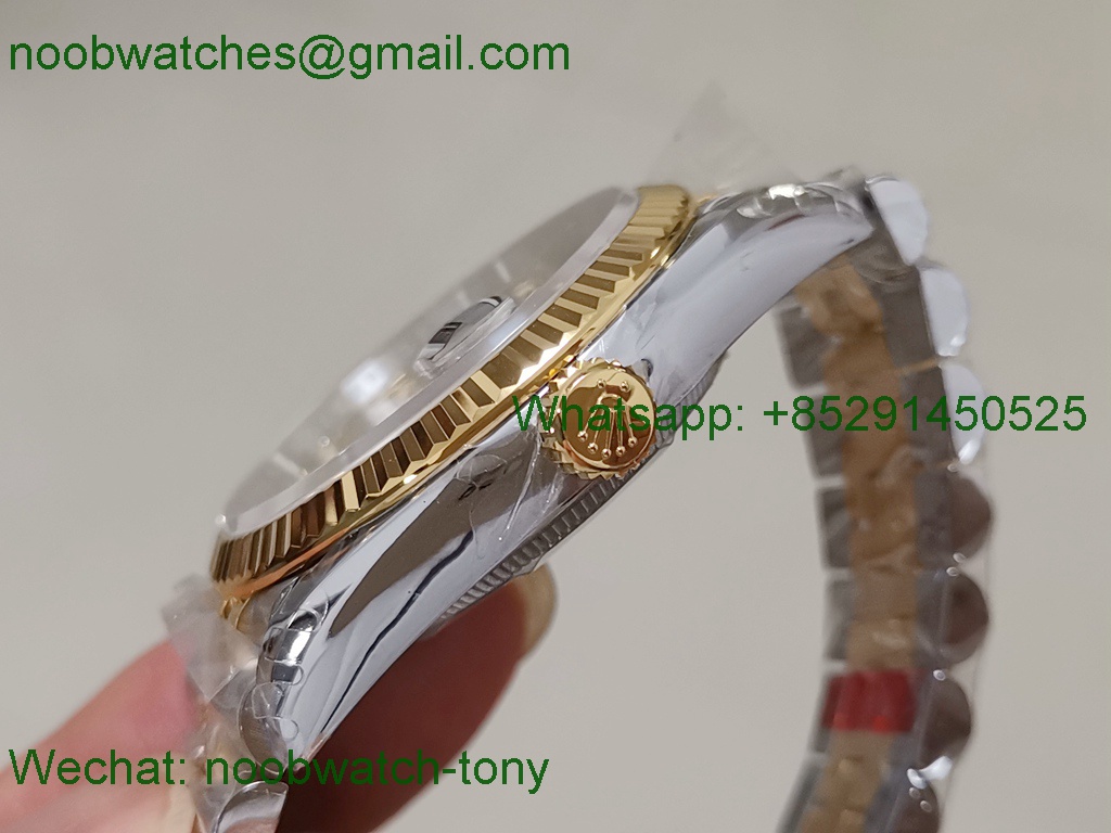 Replica ROLEX Datejust 126233 36mm Two Tone Gold Steel Textured Gold Diamond VSF SuperClone VS3235