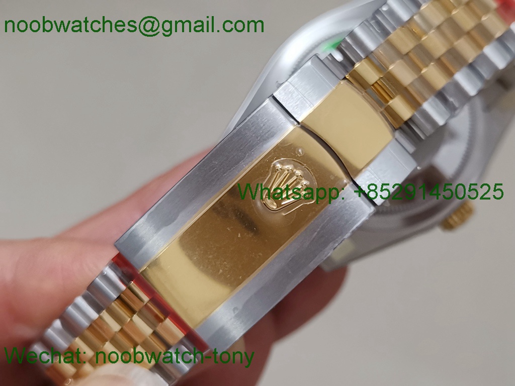 Replica ROLEX Datejust 126233 36mm Two Tone Gold Steel Textured Gold Diamond VSF SuperClone VS3235