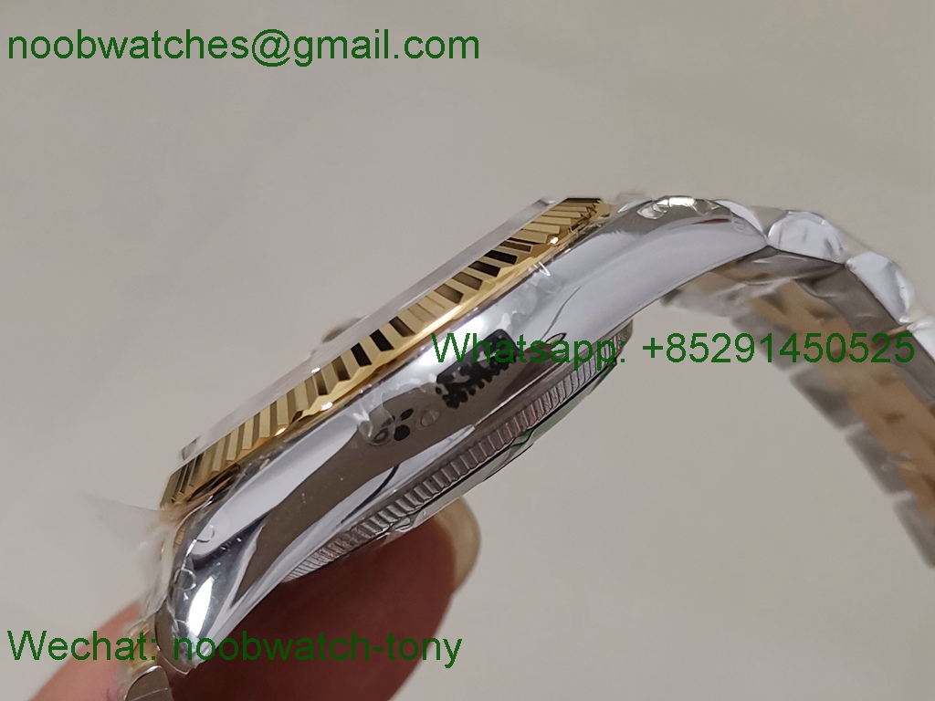 Replica ROLEX Datejust 126233 36mm Two Tone Gold Steel Textured Gold Diamond VSF SuperClone VS3235