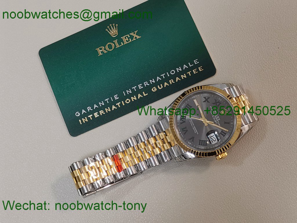 Replica ROLEX Datejust 126233 36mm Two Tone GOLD Steel Wimbledon VSF VS3235