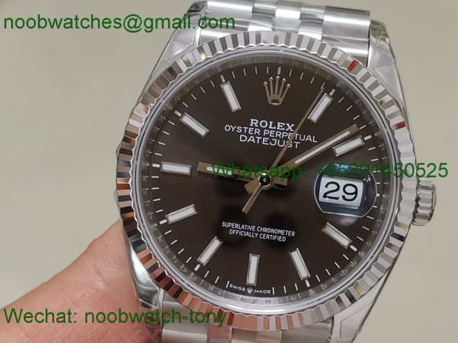 Replica ROLEX Datejust 126234 36mm Black Dial VSF SuperClone VS3235