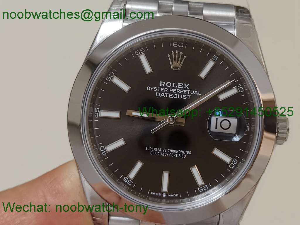 Replica Rolex Datejust 126334 41mm Black Dial Smooth Bezel VSF SuperClone VS3235 Julibee 