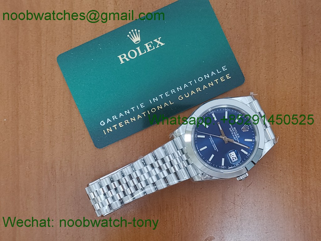 Replica Rolex Datejust 126334 41mm Blue Dial Smooth Bezel VSF SuperClone VS3235 Julibee