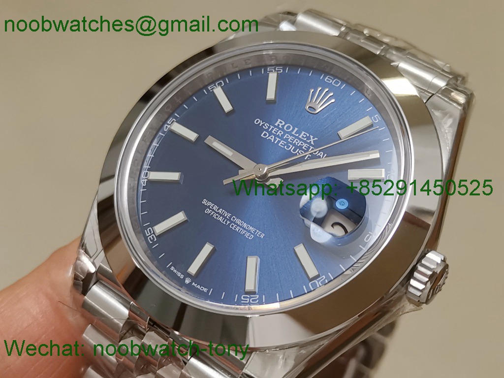 Replica Rolex Datejust 126334 41mm Blue Dial Smooth Bezel VSF SuperClone VS3235 Julibee