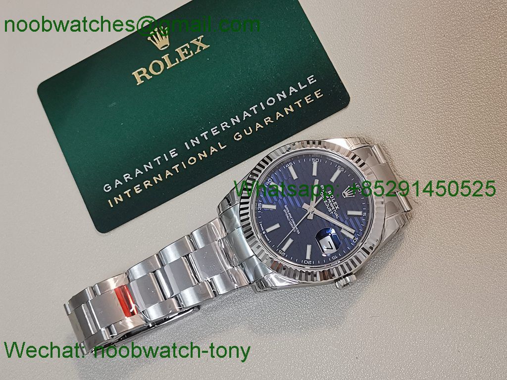 Replica Rolex Datejust 126334 41mm Blue Motif Dial VSF SuperClone VS3235 Oyster