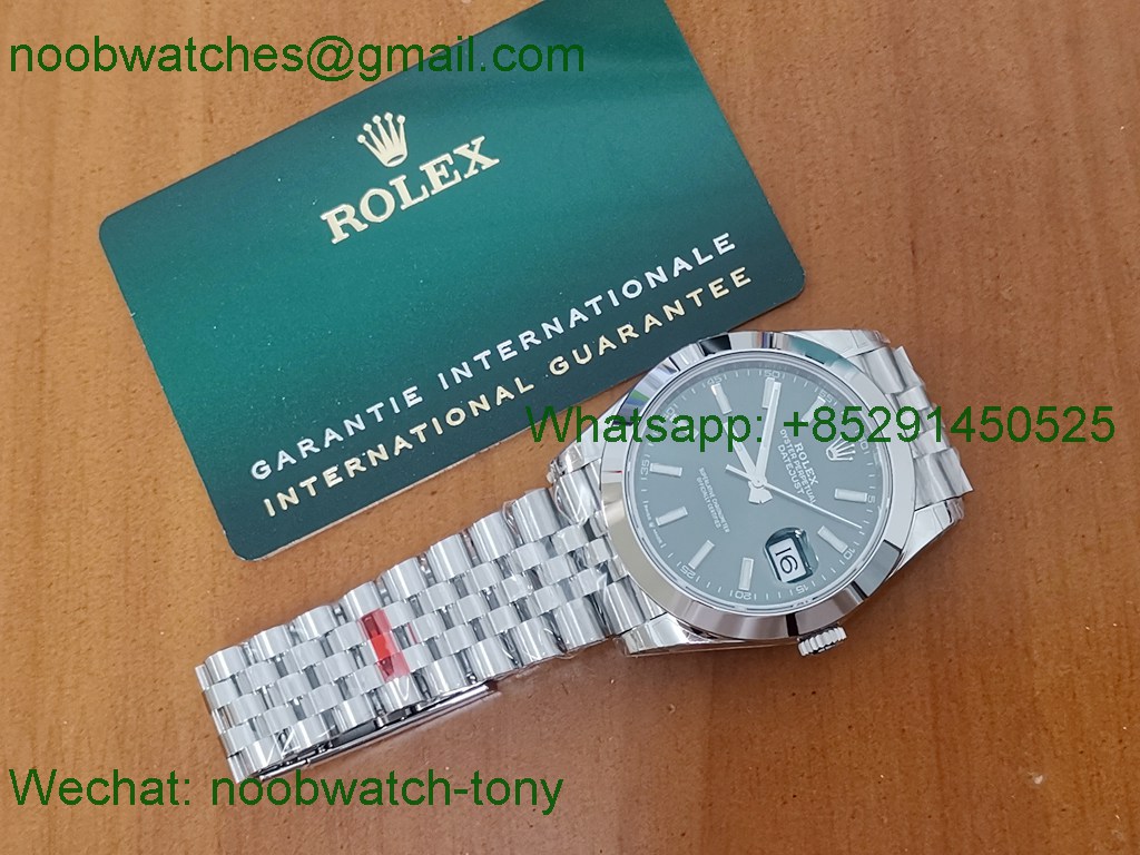 Replica Rolex Datejust 126334 41mm Mint Green Dial Smooth Bezel VSF SuperClone VS3235