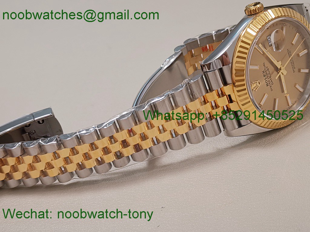 Replica Rolex Datejust 126333 41mm Gold Steel Gold Dial Clean VR3235 SuperClone
