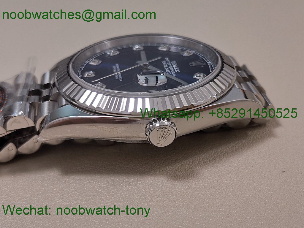 Replica Rolex Datejust 126334 41mm Blue Diamond Dial Clean 1:1 Best VR3235