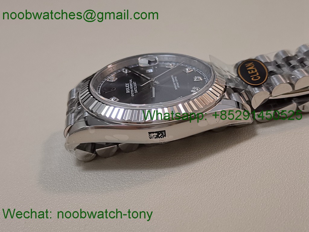 Replica Rolex Datejust 126334 41mm Gray Diamond Dial Clean 1:1 Best VR3235