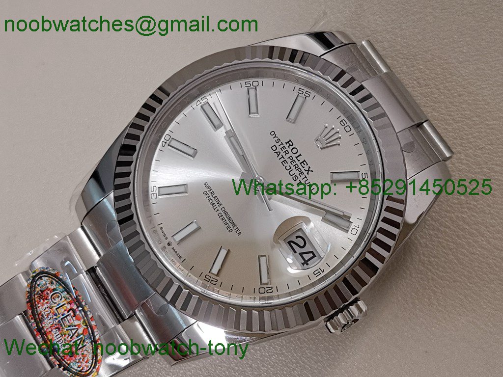 Replica Rolex Datejust 41mm 904L Clean 1:1 Best Silver Dial Oyster VR3235