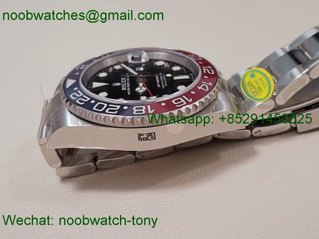 Replica Rolex GMT II 126710 BLRO Oyster Black Clean DD3285 SuperClone V3