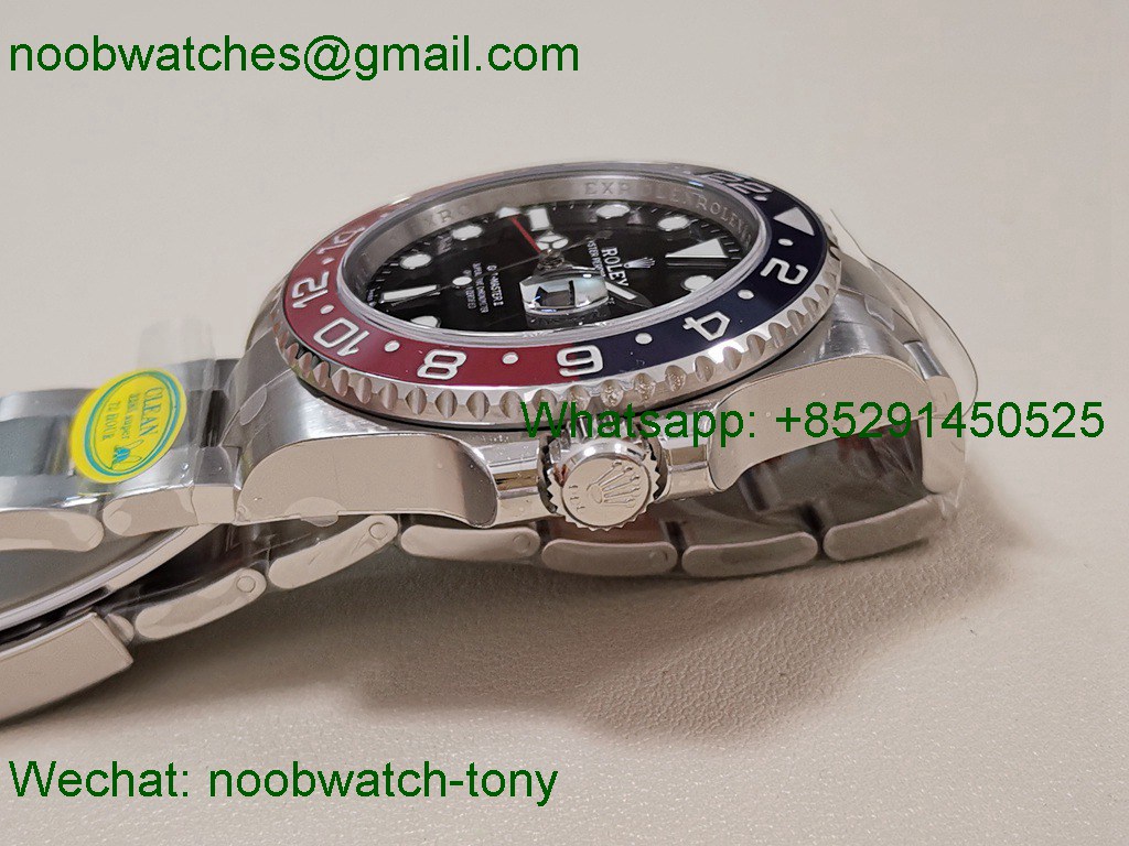 Replica Rolex GMT II 126710 BLRO Oyster Black Clean DD3285 SuperClone V3