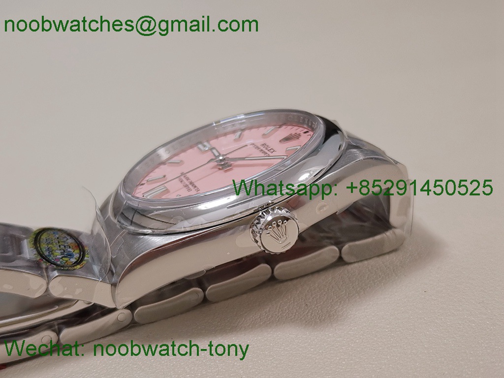 Replica Rolex Oyster Perpetual 124300 36mm Pink Dial Clean VR3230 SuperClone 