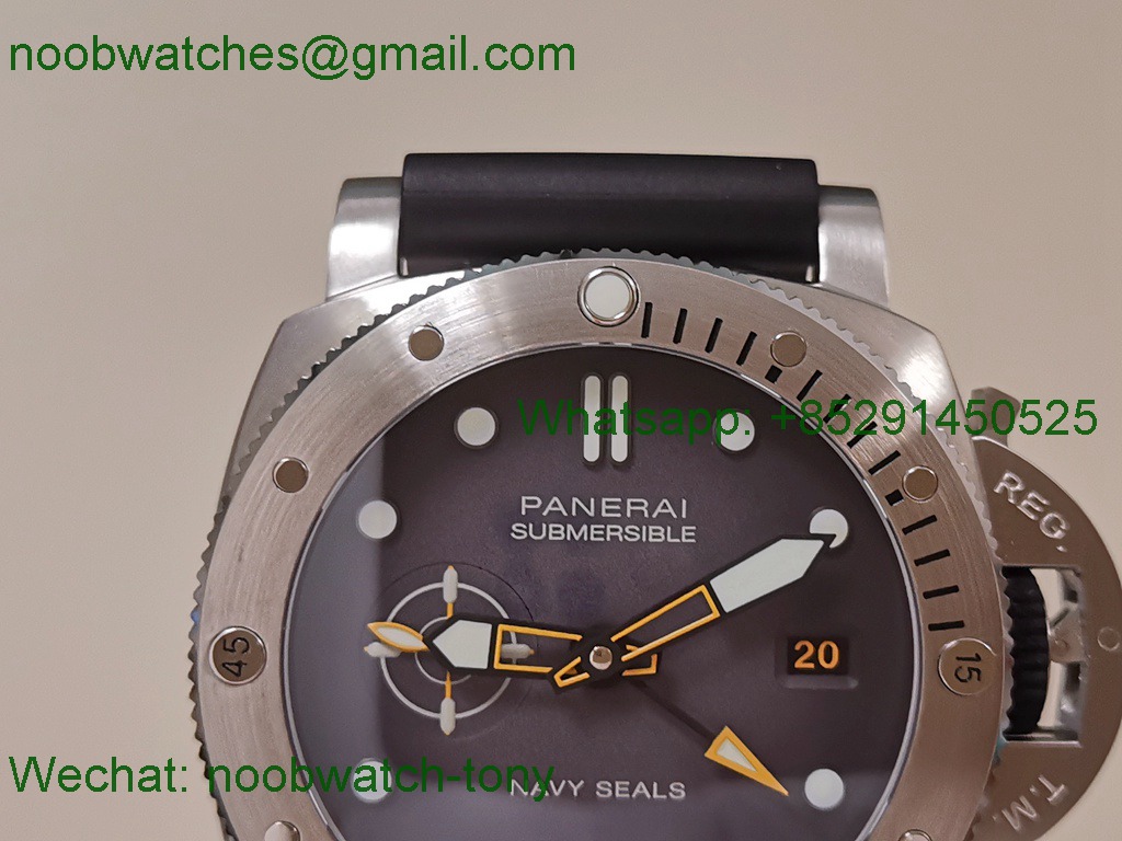 Replica Panerai PAM1323 Y 44mm Submersible VSF SuperClone Gray Dial P9011