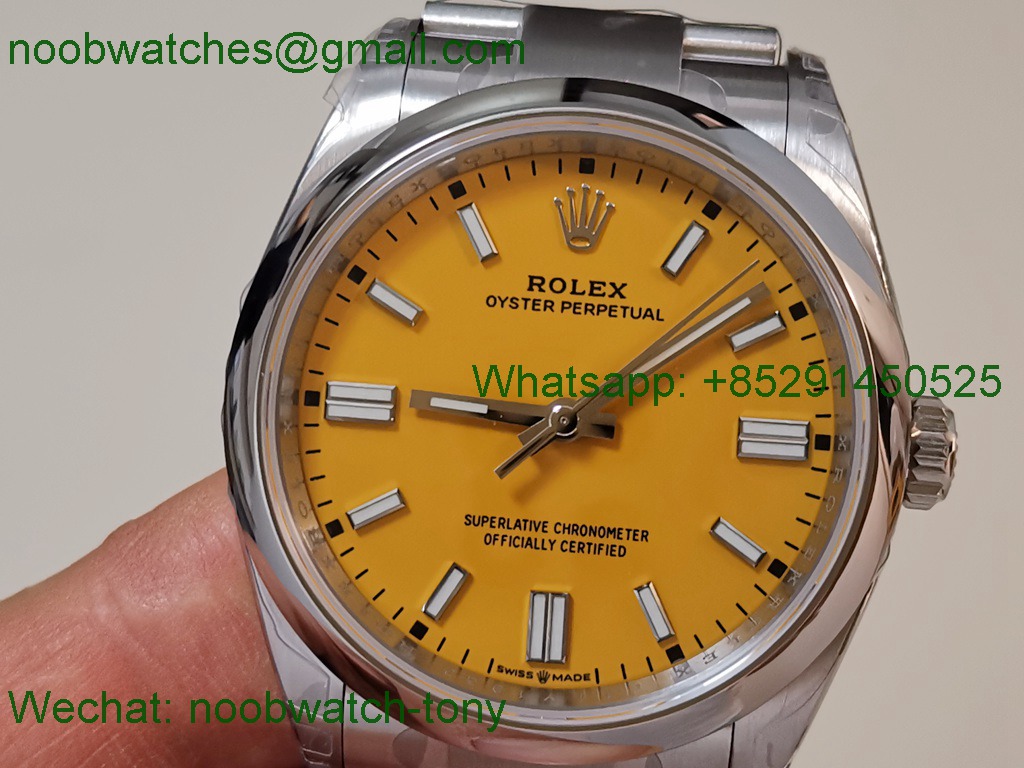 Replica ROLEX Oyster Perpetual 126000 36mm Yellow VSF 1:1 Best VS3235