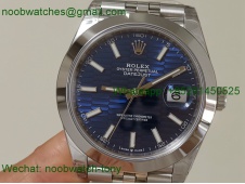 Replica Rolex Datejust 126334 41mm Blue Motif Dial Smooth Bezel VSF SuperClone VS3235 Julibee