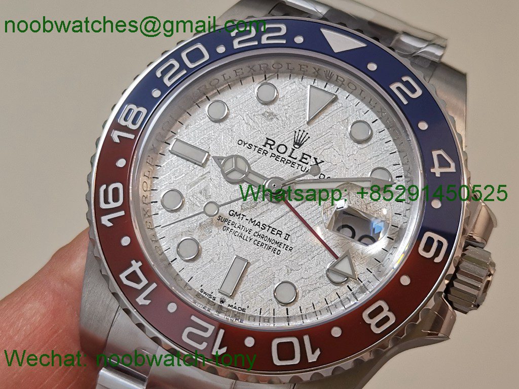 Replica ROLEX GMT II Pepsi Meteorite Dial 126719 904L C+F VR3285 SuperClone