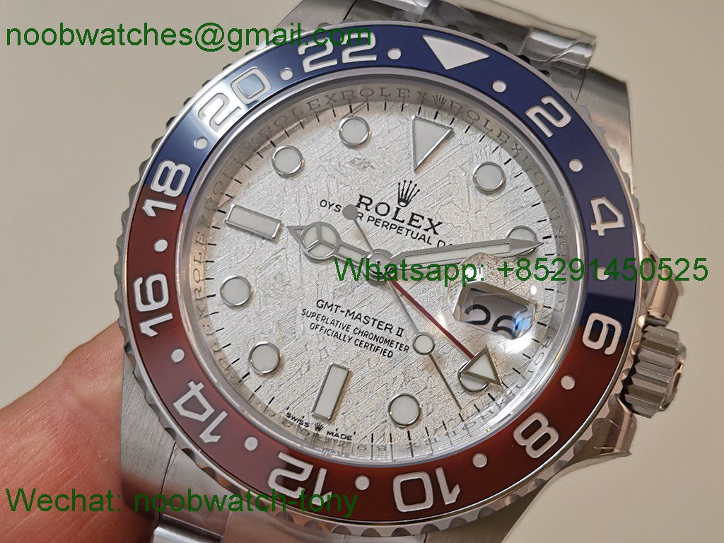 Replica ROLEX GMT II Pepsi Meteorite Dial 126719 904L C+F VR3285 SuperClone