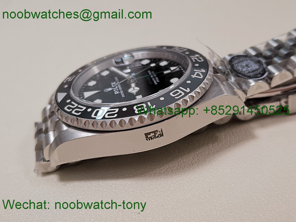 Replica Rolex GMT II 126710 GRNR Bruce Wayne Black Gray Clean SuperClone on Jubilee DD3285