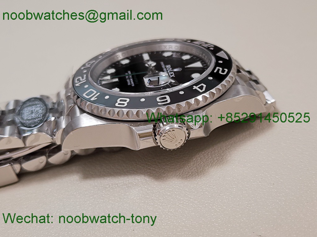 Replica Rolex GMT II 126710 GRNR Bruce Wayne Black Gray Clean SuperClone on Jubilee DD3285