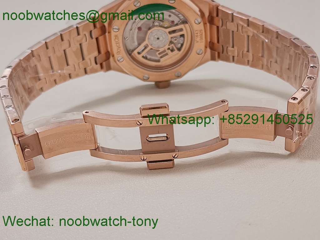 Replica Audemars Piguet AP Royal Oak 34mm Diamond Rose Gold Ladies White 8F A5800