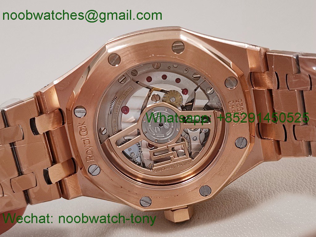 Replica Audemars Piguet AP Royal Oak 34mm Diamond Rose Gold Ladies White 8F A5800