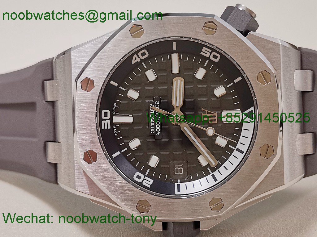 Replica Audemars Piguet AP Royal Oak Offshore Diver 15720 Grey Dial ZF 1:1 Best A4308