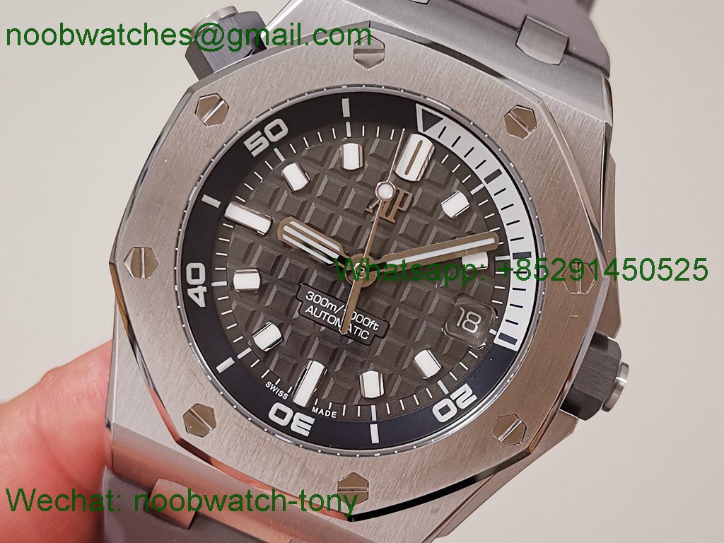 Replica Audemars Piguet AP Royal Oak Offshore Diver 15720 Grey Dial ZF 1:1 Best A4308