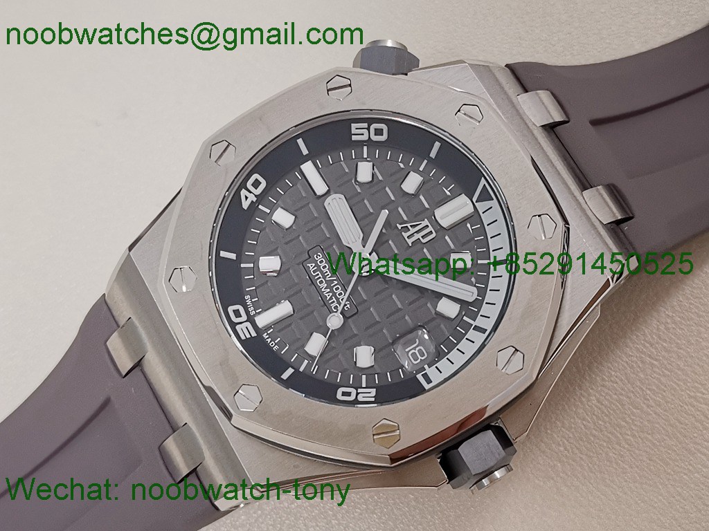 Replica Audemars Piguet AP Royal Oak Offshore Diver 15720 Grey Dial ZF 1:1 Best A4308