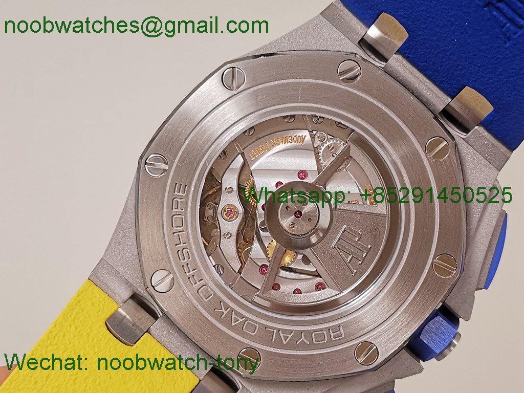 Replica Audemars Piguet AP Royal Oak Offshore 44mm Blue Yellow JJF 1:1 Best A3126