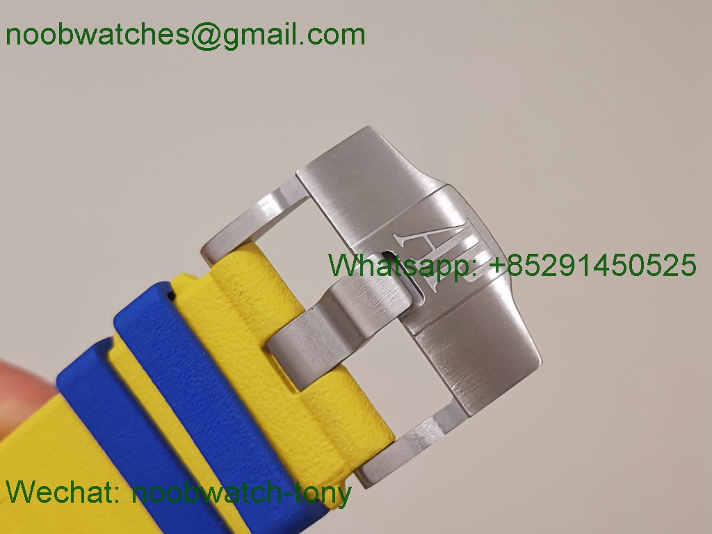 Replica Audemars Piguet AP Royal Oak Offshore 44mm Blue Yellow JJF 1:1 Best A3126