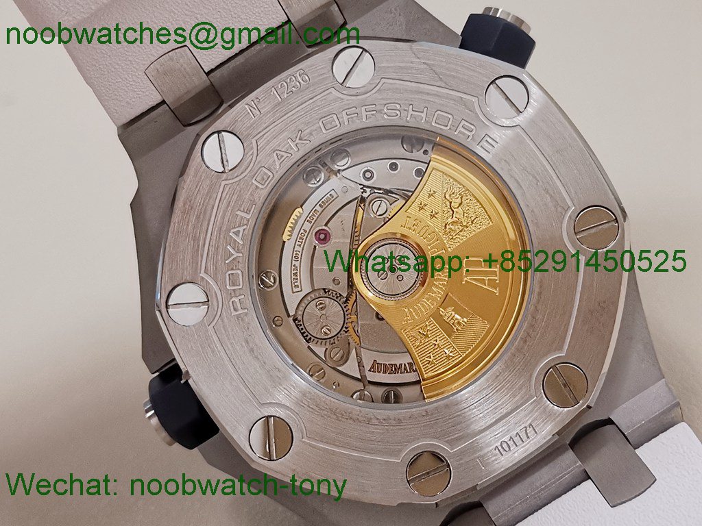 Replica Audemars Piguet AP Royal Oak Diver White Ceramic 15707 White Ceramic IPF 1:1 Best V2