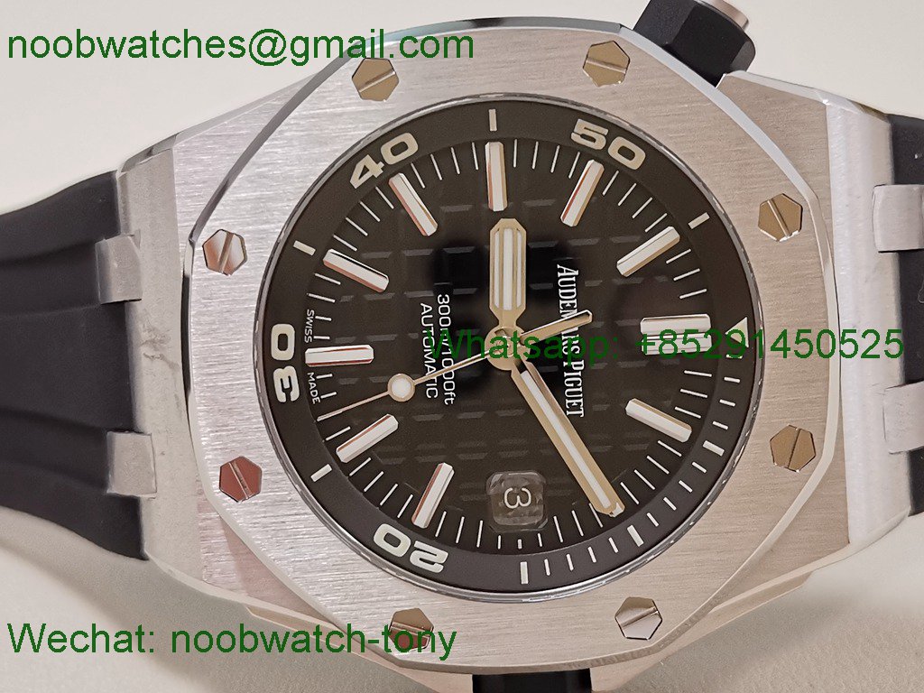 Replica Audemars Piguet AP Diver 15710 ZF 1:1 Best Black Dial SA3120 SuperClone V2