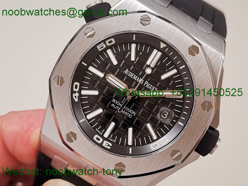 Replica Audemars Piguet AP Diver 15710 ZF 1:1 Best Black Dial SA3120 SuperClone V2