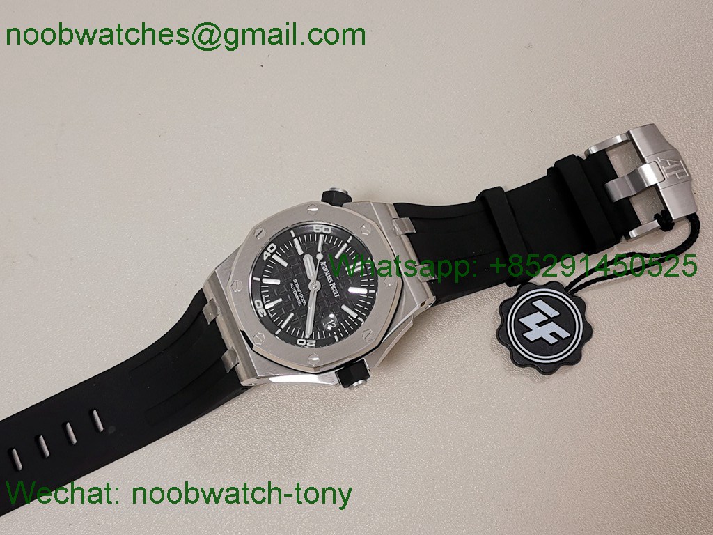 Replica Audemars Piguet AP Diver 15703 ZF 1:1 Best Black Dial SA3120 SuperClone V2