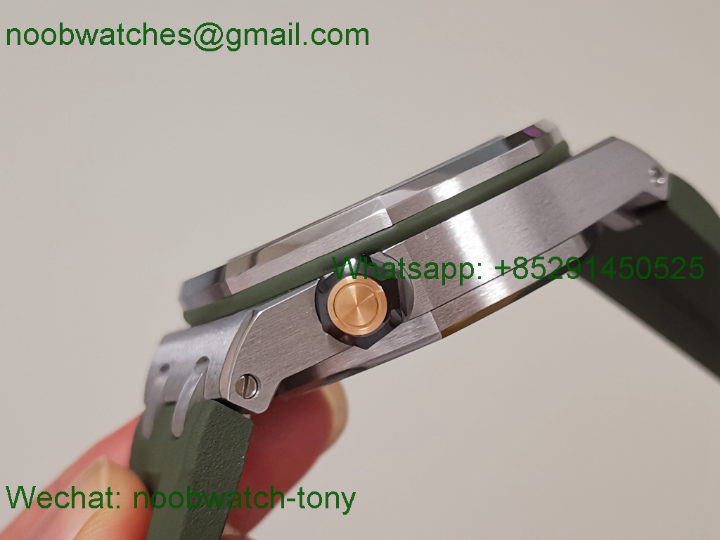 Replica Audemars Piguet AP Diver 15720 ZF 1:1 Best Green Dial on Rubber A4308