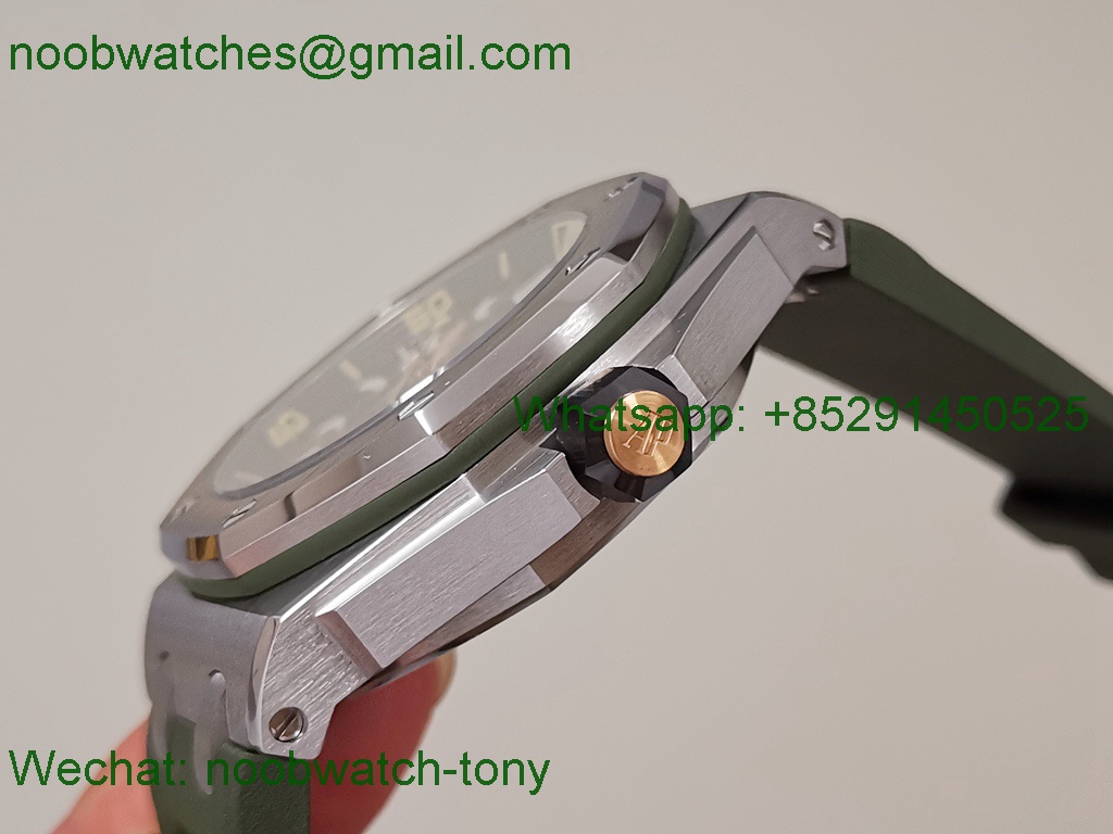 Replica Audemars Piguet AP Diver 15720 ZF 1:1 Best Green Dial on Rubber A4308