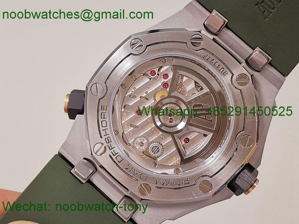 Replica Audemars Piguet AP Diver 15720 ZF 1:1 Best Green Dial on Rubber A4308