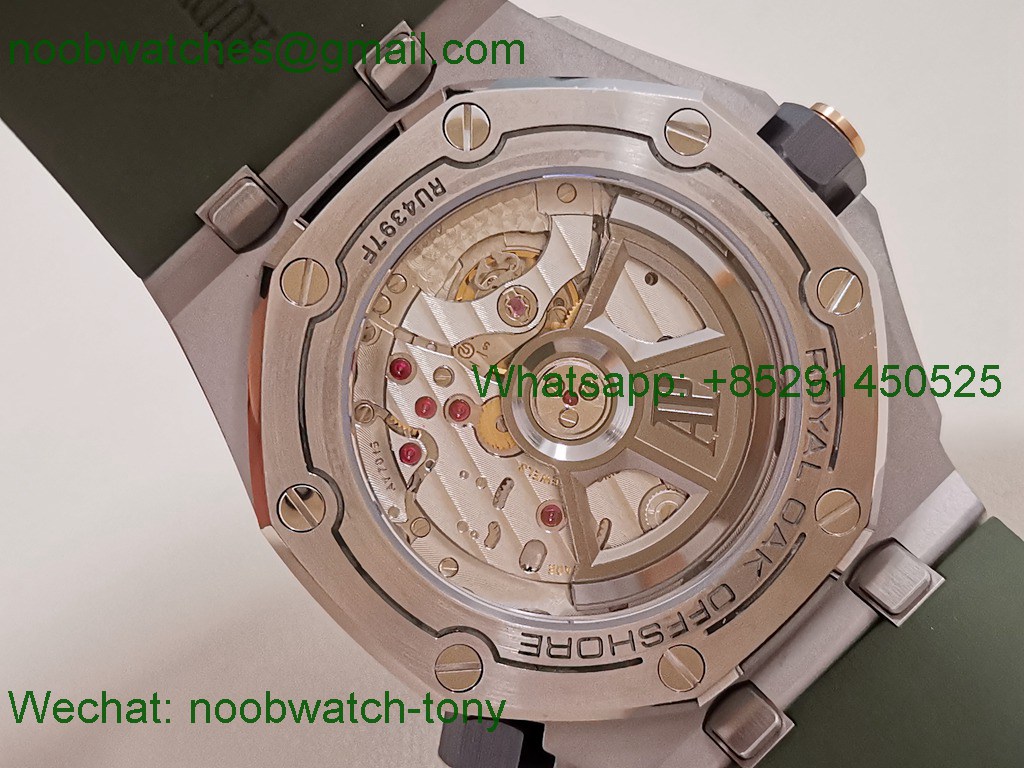 Replica Audemars Piguet AP Diver 15720 ZF 1:1 Best Green Dial on Rubber A4308