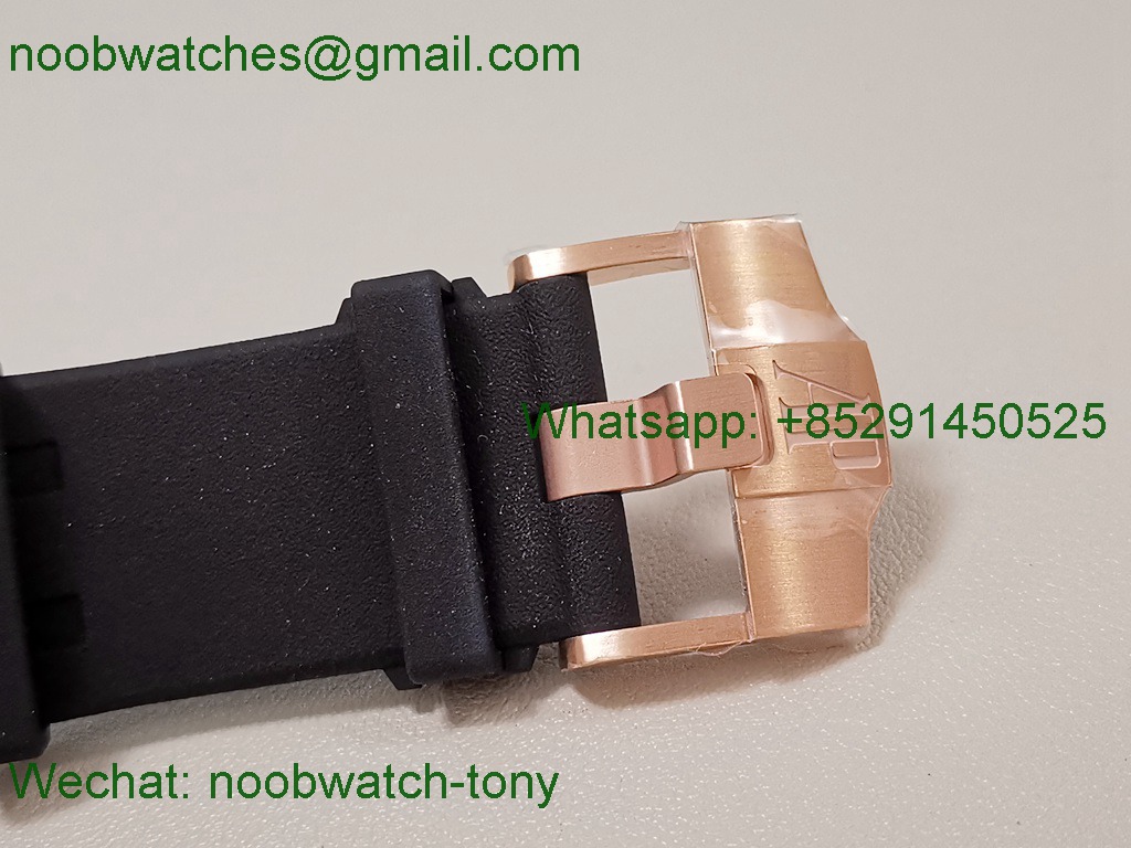 Replica Audemars Piguet AP ROO Offshore Chronograph Rose Gold Black Dial APSF A3126 Mod