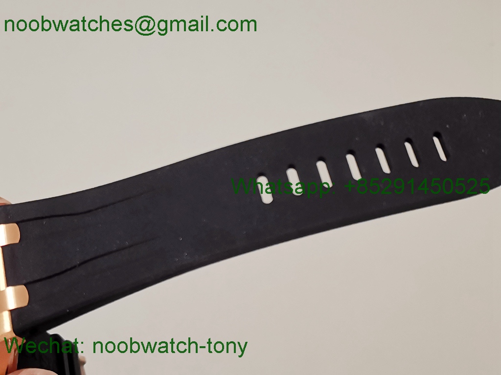 Replica Audemars Piguet AP ROO Offshore Chronograph Rose Gold Black Dial APSF A3126