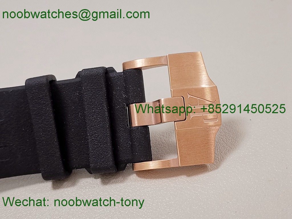Replica Audemars Piguet AP ROO Offshore Chronograph Rose Gold Black Dial APSF A3126