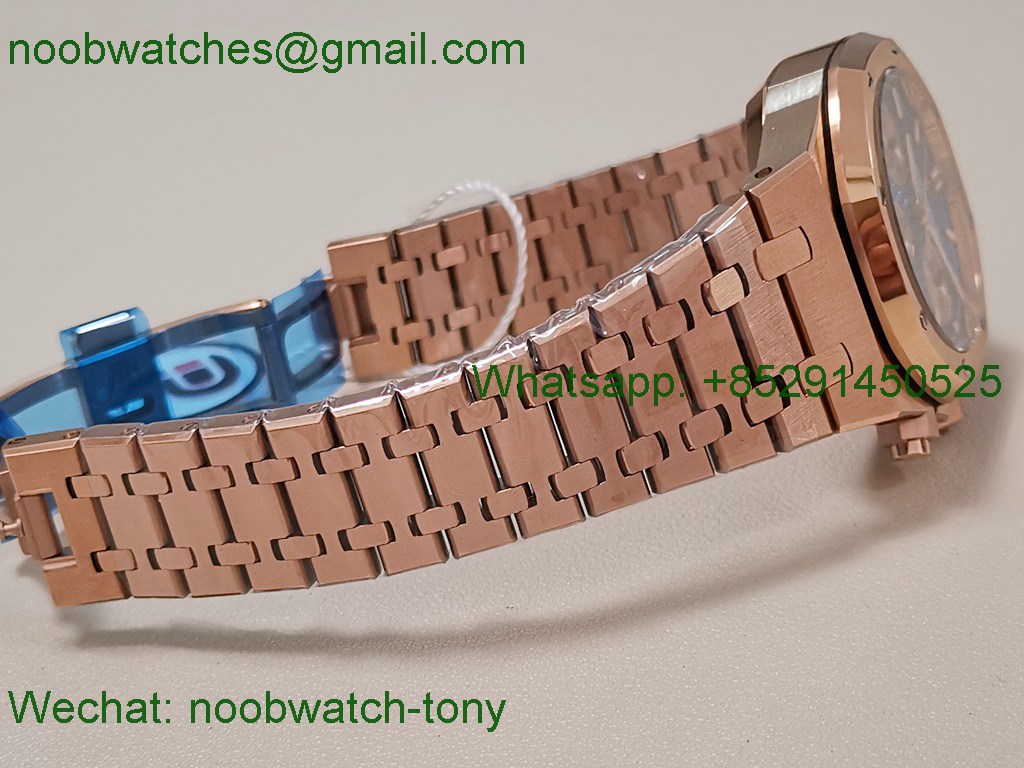 Replica Audemars Piguet AP Royal Oak Chrono 26331 Rose Gold IPF 1:1 Best Blue Dial A7750