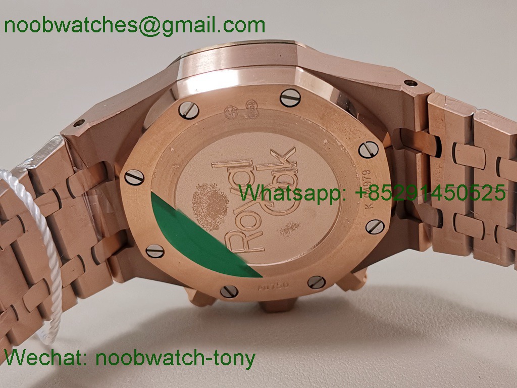 Replica Audemars Piguet AP Royal Oak Chrono 26331 Rose Gold IPF 1:1 Best Brown Dial A7750
