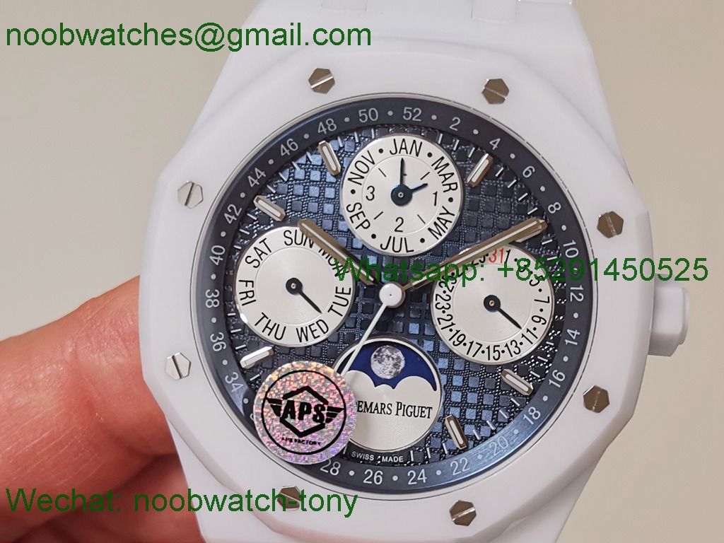 Replica Audemars Piguet AP Royal Oak Calendar 26579cb White Ceramic APSF SuperClone A5134 V3